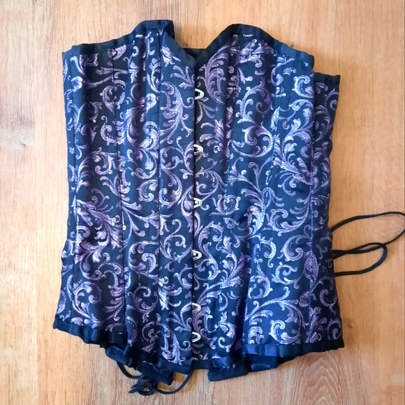 Other - Lilac Brocade Steel Boned Corset